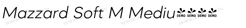 Mazzard Soft M Mediu字体转换